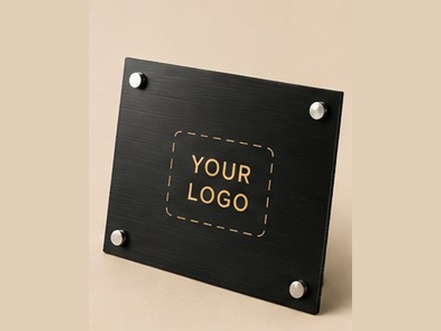 Branded ACM/Dibond sign with a full logo placeholder