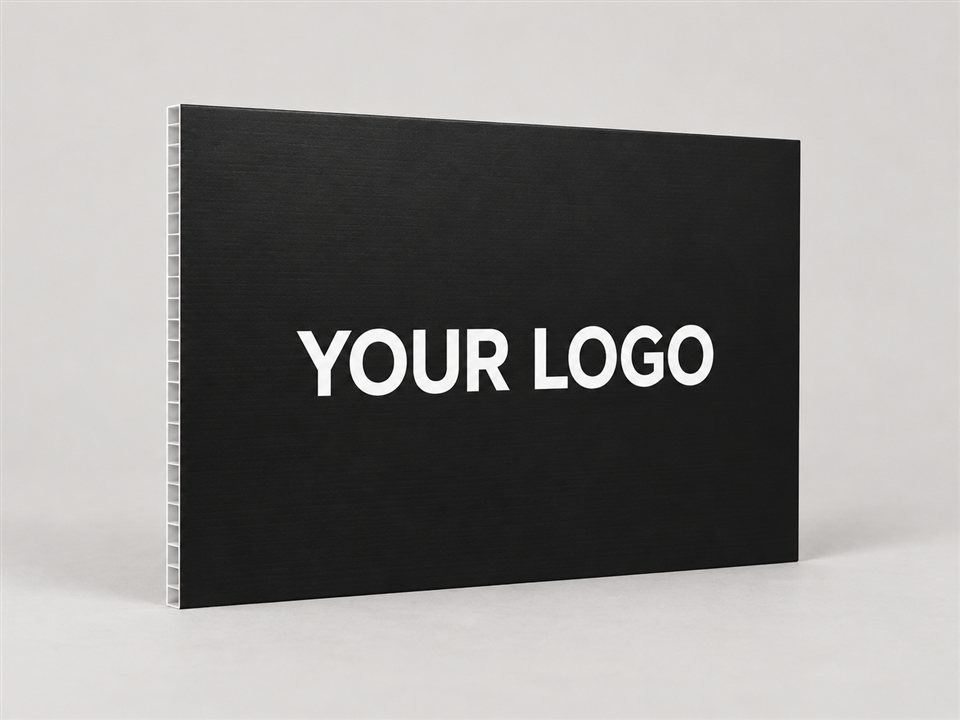 Branded Correx sign with a full logo placeholder