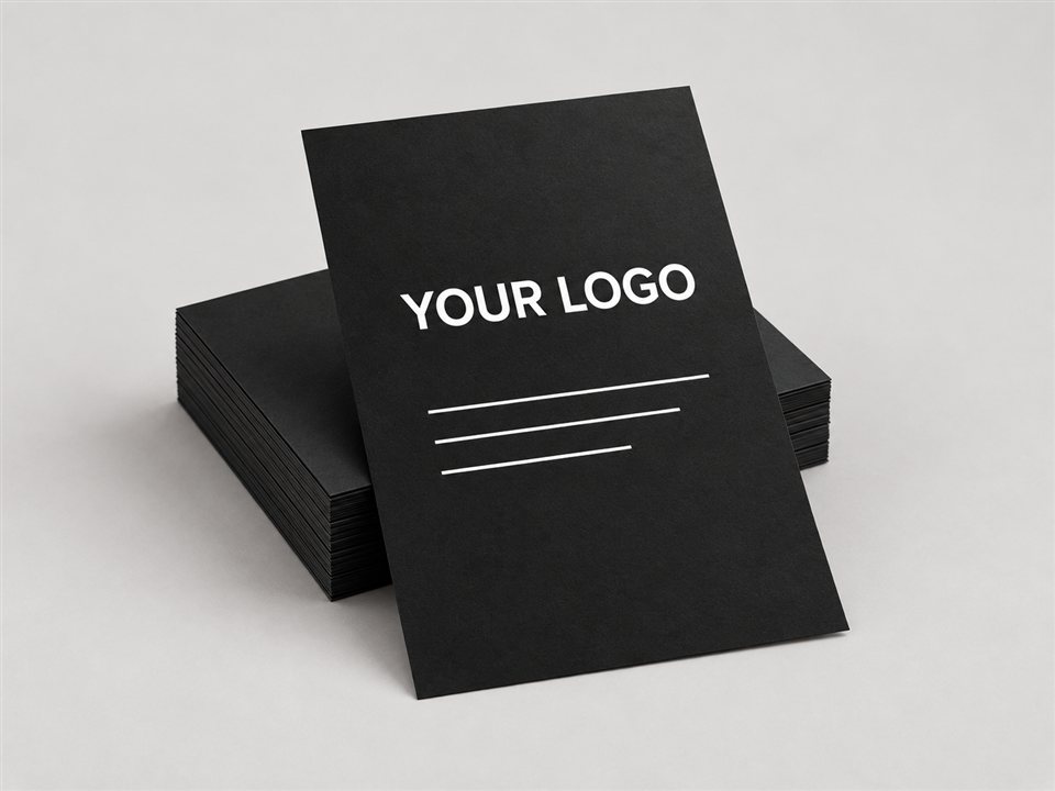 Branded flyer with a full logo placeholder