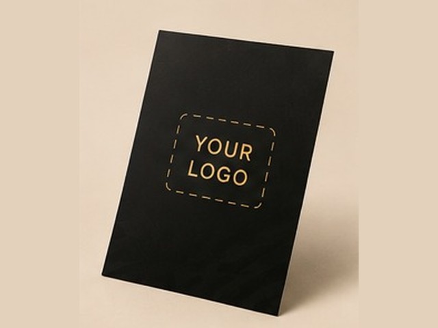 Branded flyer with a full logo placeholder